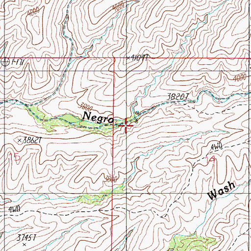 Topographic Map of Negro Well, AZ