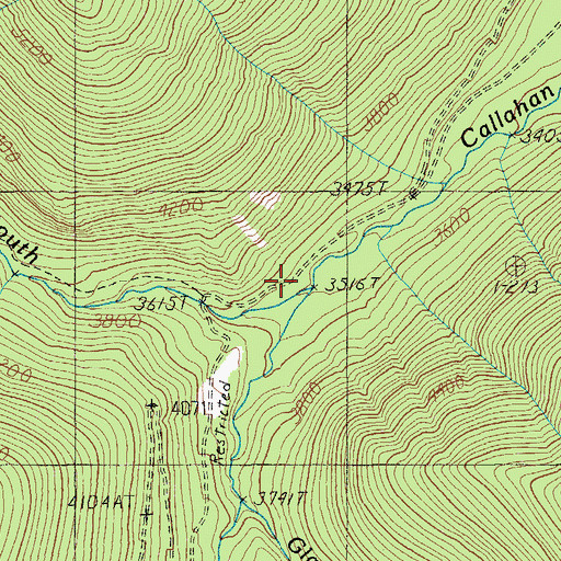 Topographic Map of Glad Creek, ID