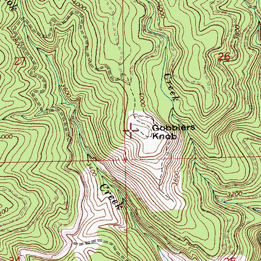 Topographic Map of Gobblers Knob, ID