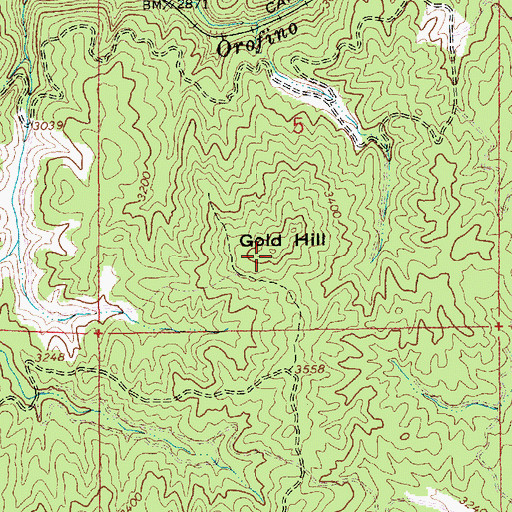 Topographic Map of Gold Hill, ID