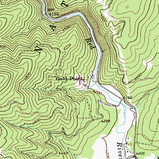 Topographic Map of Gold Point, ID