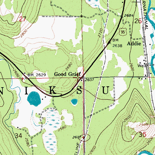 Topographic Map of Good Grief, ID