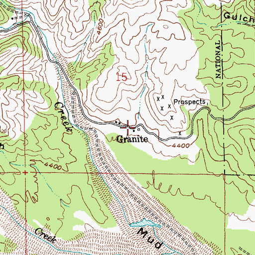 Topographic Map of Granite, ID