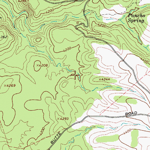 Topographic Map of No Name Spring, AZ