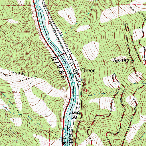 Topographic Map of Greer, ID