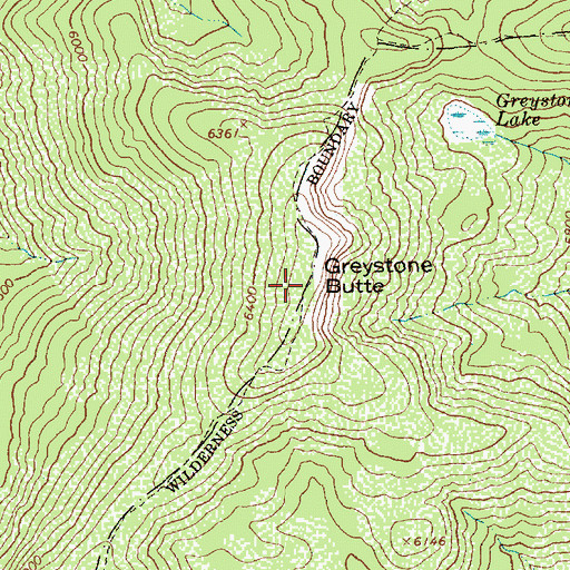 Topographic Map of Greystone Butte, ID