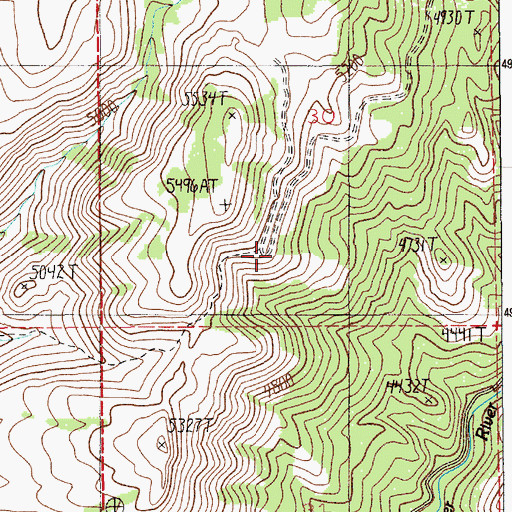 Topographic Map of Grouse Creek Trail, ID