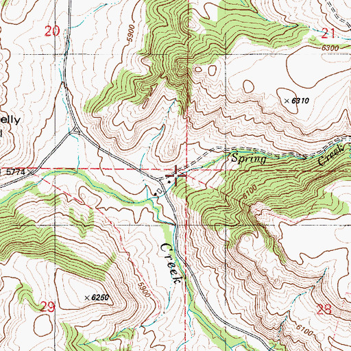 Topographic Map of Guyaz, ID