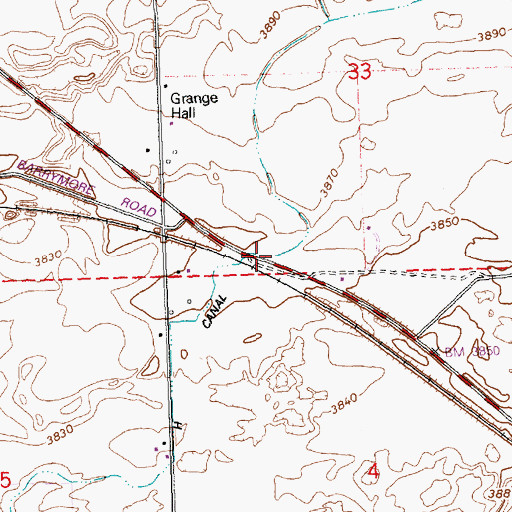 Topographic Map of H Canal, ID