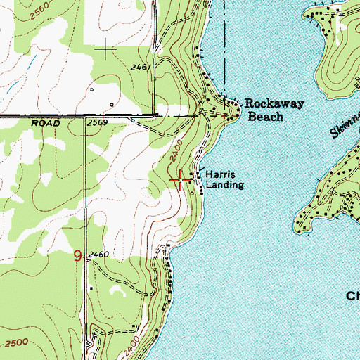 Topographic Map of Harris Landing, ID