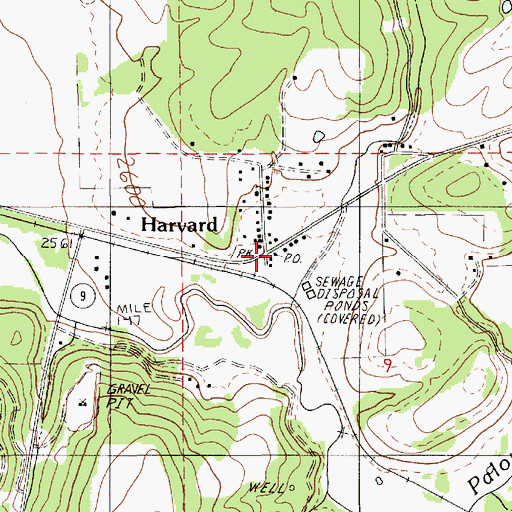 Topographic Map of Harvard, ID