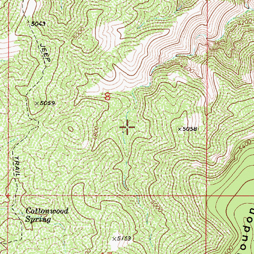 Topographic Map of Number One Dam, AZ