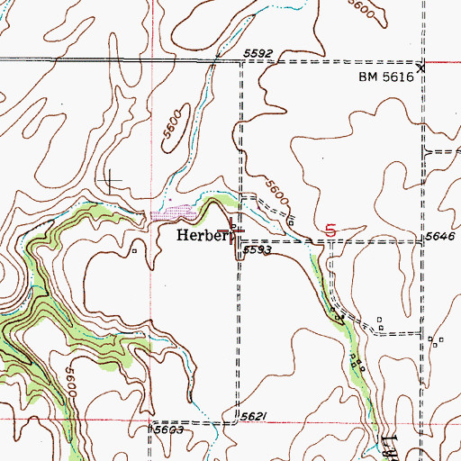 Topographic Map of Herbert, ID