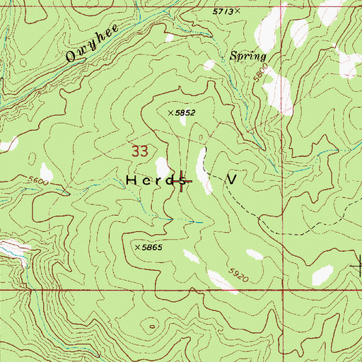 Topographic Map of Herds V, ID