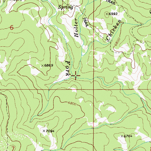 Topographic Map of Holter Creek, ID