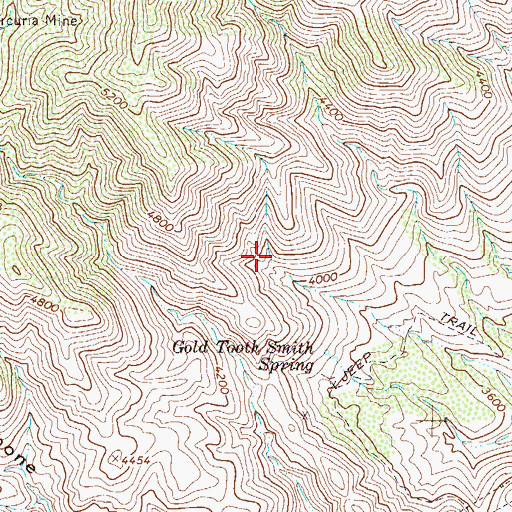 Topographic Map of Oak Spring, AZ