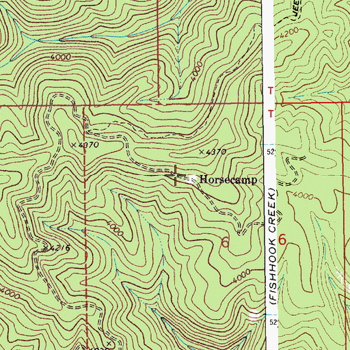 Topographic Map of Horsecamp, ID