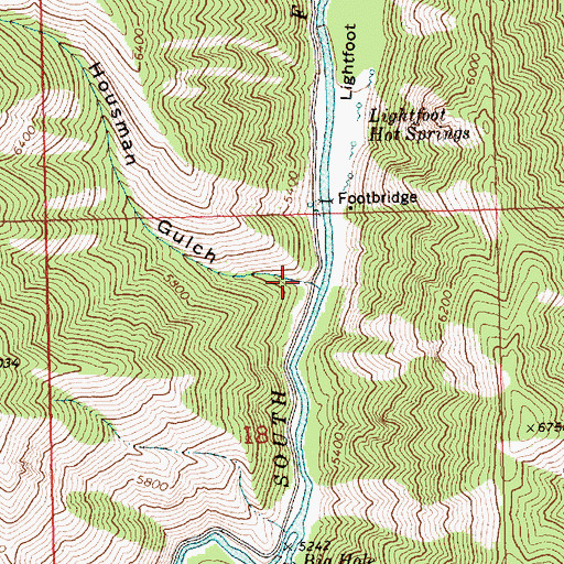 Topographic Map of Housman Gulch, ID