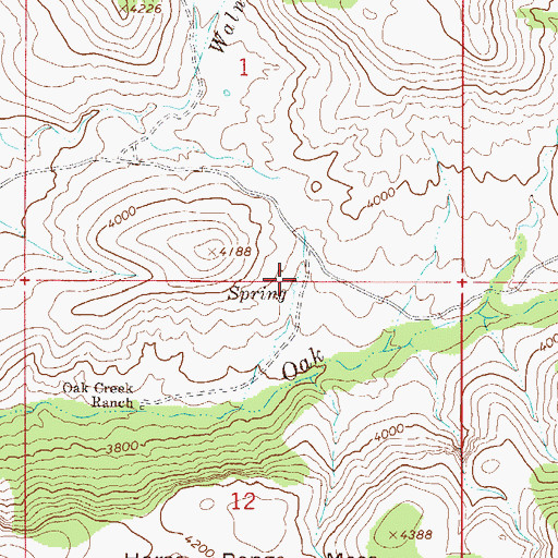 Topographic Map of Oaker Spring, AZ