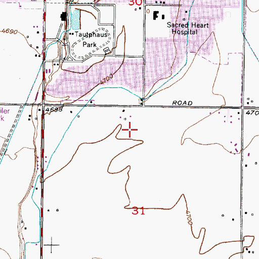 Topographic Map of Idaho Falls, ID