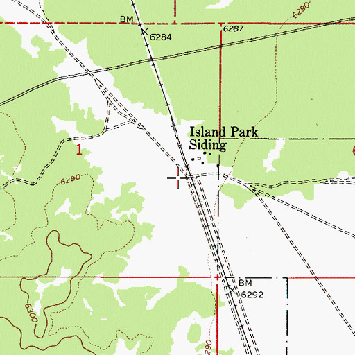 Topographic Map of Island Park Siding, ID