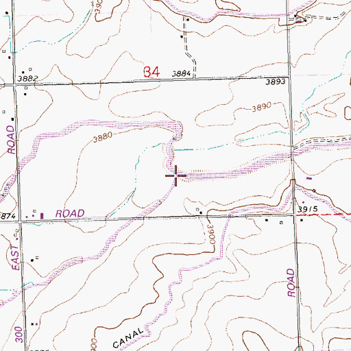 Topographic Map of J Canal, ID