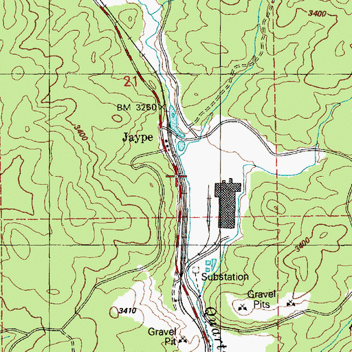 Topographic Map of Jaype, ID