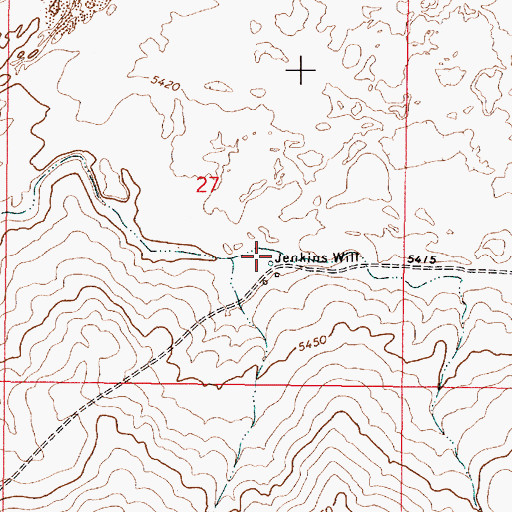 Topographic Map of Jenkins Will, ID