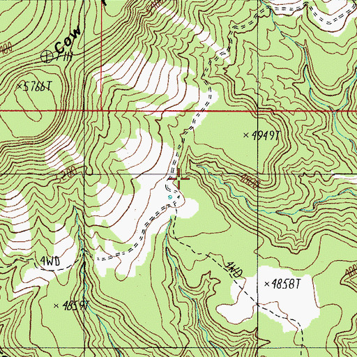 Topographic Map of Olliger Mesa Tank, AZ