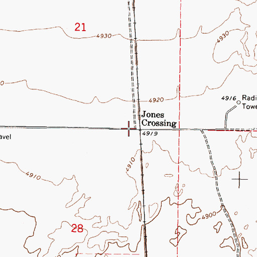 Topographic Map of Jones Crossing, ID