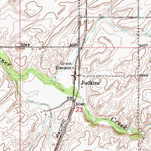 Topographic Map of Judkins, ID