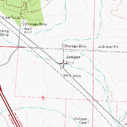 Topographic Map of Juniper, ID