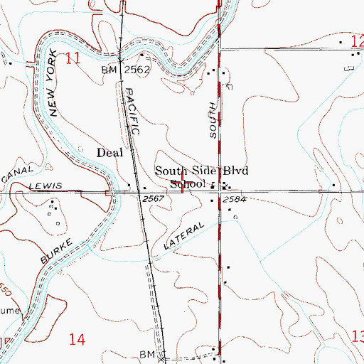 Topographic Map of Kings Corner, ID