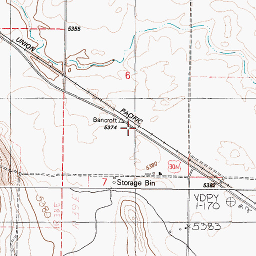 Topographic Map of Kinport, ID