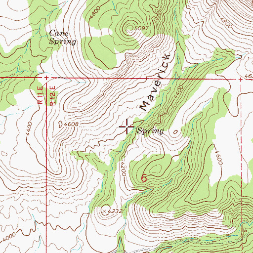 Topographic Map of Pasture Spring, AZ