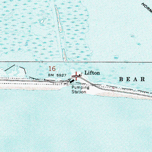 Topographic Map of Lifton, ID
