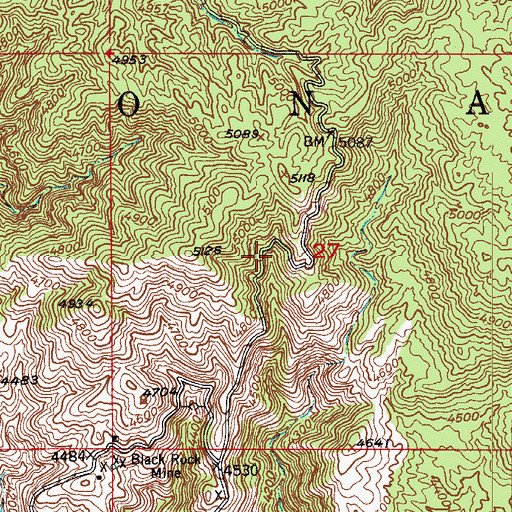 Topographic Map of Patterson Spring, AZ