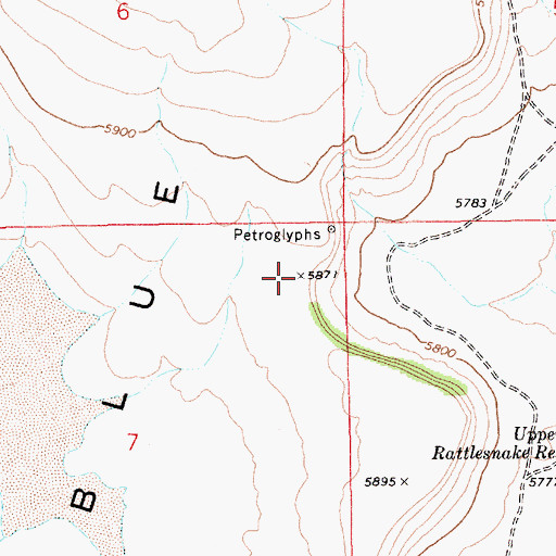 Topographic Map of Little Blue Table, ID