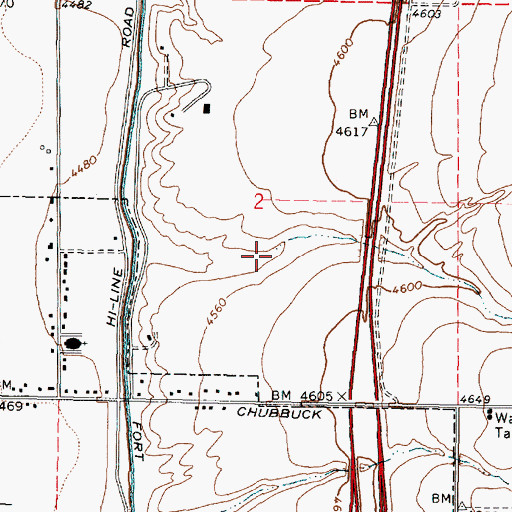 Topographic Map of Little Pocatello Creek, ID