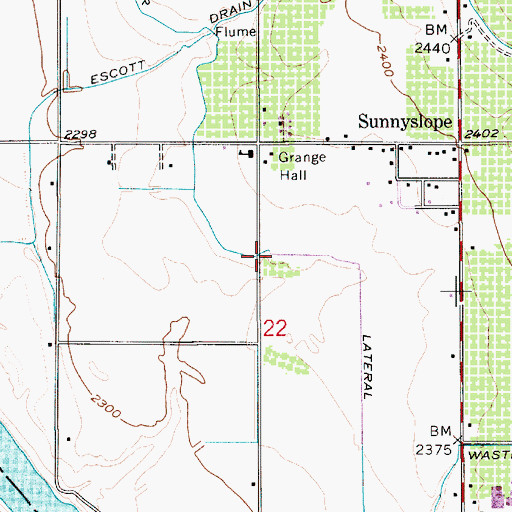 Topographic Map of Lizar Lateral, ID