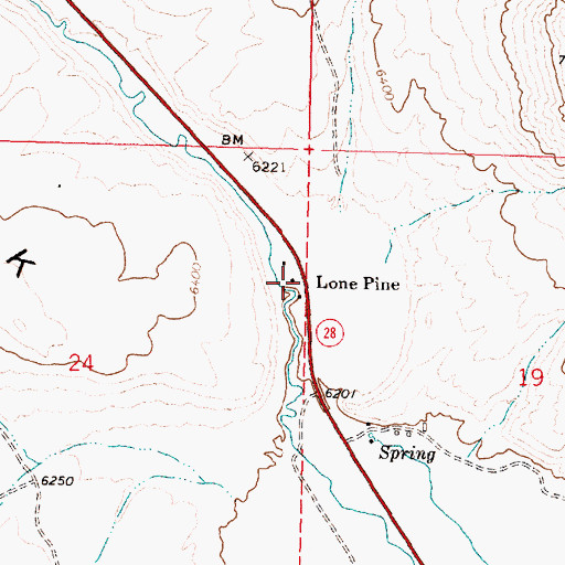 Topographic Map of Lone Pine, ID