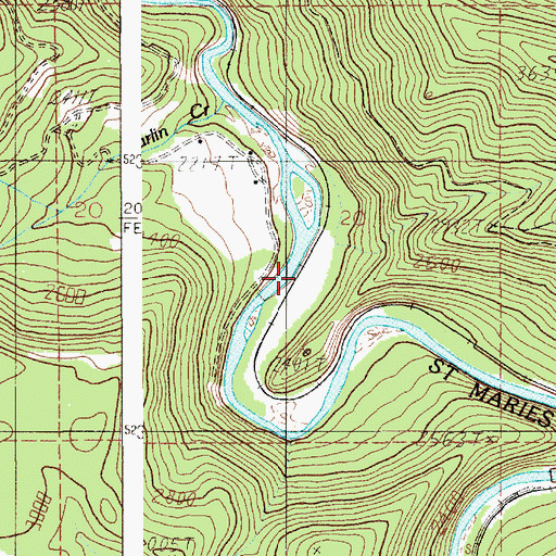 Topographic Map of Lotus, ID