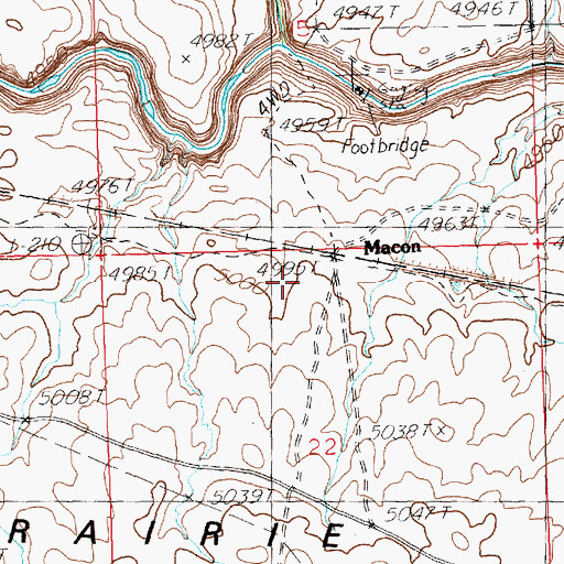 Topographic Map of Macon, ID