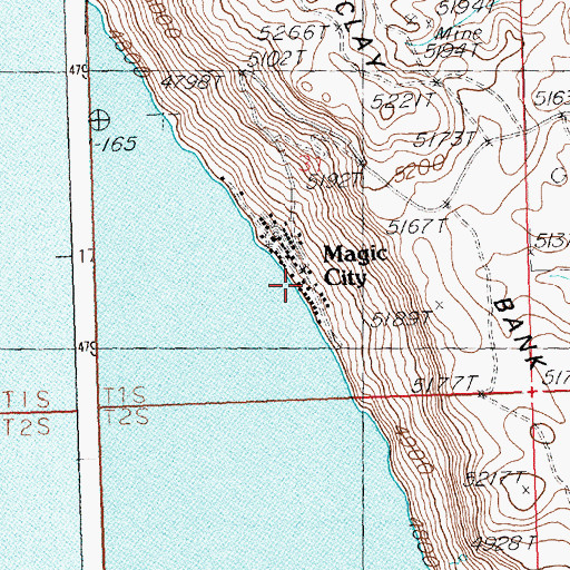 Topographic Map of Magic City, ID