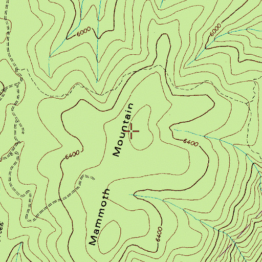 Topographic Map of Mammoth Mountain, ID