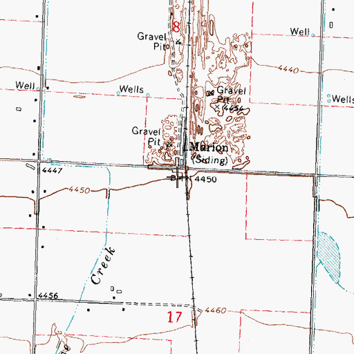 Topographic Map of Marion, ID