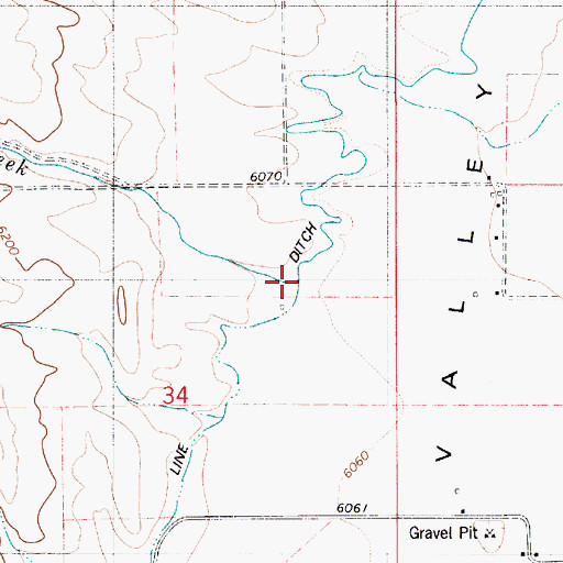 Topographic Map of Martha Creek, WY