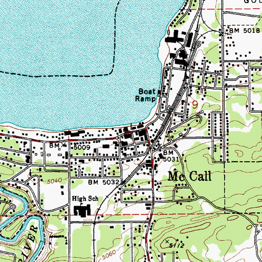 Topographic Map of McCall, ID
