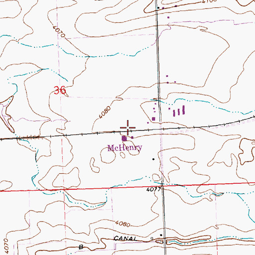 Topographic Map of McHenry, ID