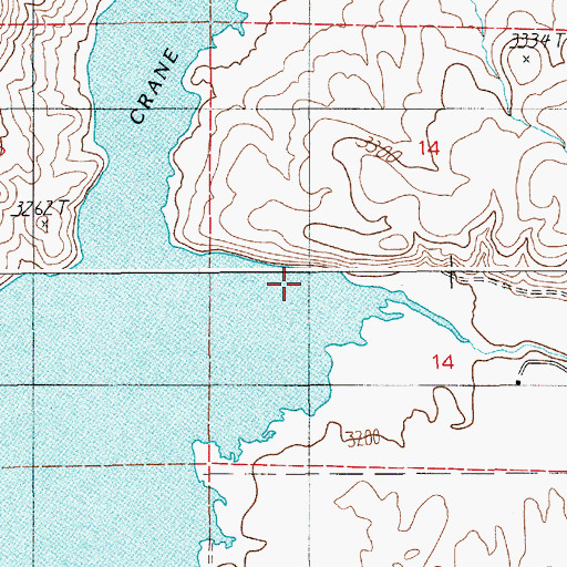 Topographic Map of Milk Creek, ID